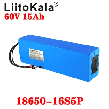 LiitoKala 60V ebike bateria 60V 15Ah bateria de íon de lítio de bicicleta elétrica da bateria 60V 1500W scooter elétrico da bateria