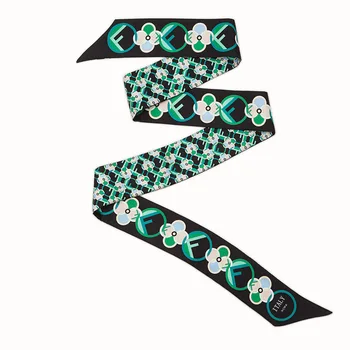 140cm Estendido Primavera Novo Tarô Marca Soft Lenço de Seda Mulheres Saco de Fitas Decorativas Hairband