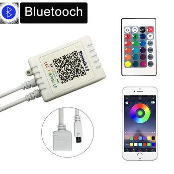 Led, Controlador do RGB De 24 Teclas LED IR Bluetooth Controlador de 24 de chave Controlador do RGB Para a Faixa de LED SMD 5050/3528 Remoto LED