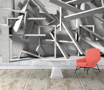 Decoração personalizada Foto 3D papel de Parede geometria Mural Mural de Sala de estar Decoração de Casa 3 d papel de parede para parede