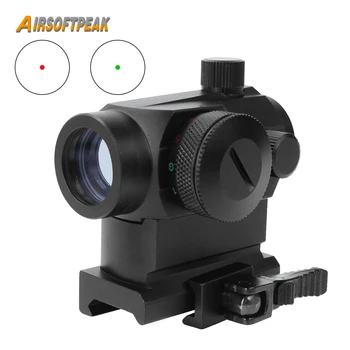 1x20mm Red Dot Sight Escopo 2 MOA, Vermelho, Verde, Iluminado Reflexo de Vista Tático Riflescope com QD Trilho de Montagem Para a Caça Exterior