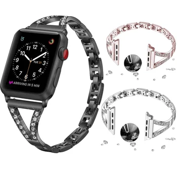 Pulseira de Metal Banda de Cadeia para a Apple veja 7 Alça de 41mm de 45mm Watchbands Pulseira de Aço Inoxidável para Assistir Série 7 6 5 SE