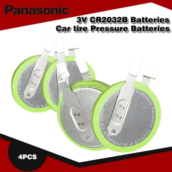4PCS Original Panasonic CR2032B monitoramento de pressão dos pneus bateria 3V bateria de botão Geral CR2032HR CR2032