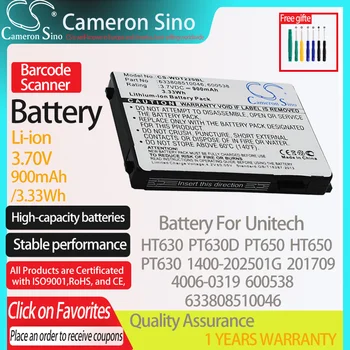 CameronSino Bateria para Unitech HT630 PT630D PT650 HT650 PT630 se encaixa Falcon 4006-0319 600538 633808510046 Scanner de código de Barras da bateria